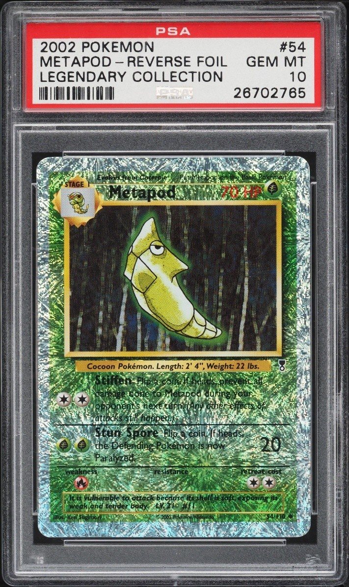 🔥 PSA 10 GEM MINT METAPOD REVERSE HOLO | LEGENDARY COLLECTION 54/110 🔥 – Photo 2